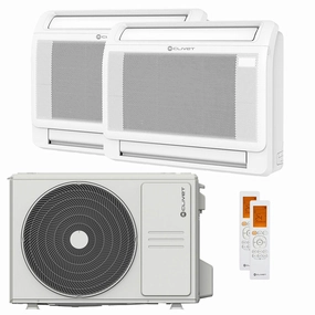 Clivet CONSOLE 3 dual split air conditioner 9000 18000 BTU inverter A   outdoor unit 5.3 kW