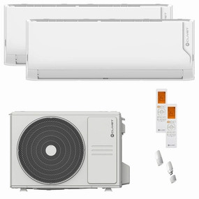 Clivet Cristallo 2 dual split air conditioner 9000 9000 BTU inverter A  wifi external unit 5.3 kW