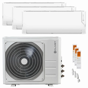 Clivet Cristallo 2 trial split air conditioner 9000 12000 24000 BTU inverter A   wifi external unit 10.5 kW