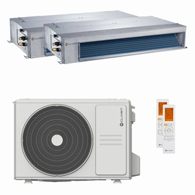 Clivet DUCT 2 dual split ductable air conditioner 9000 12000 BTU inverter A   outdoor unit 5.3 kW