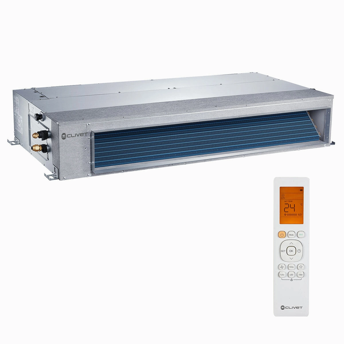 Clivet DUCT 2 dual split ductable air conditioner 9000 9000 BTU inverter A   outdoor unit 4.1 kW