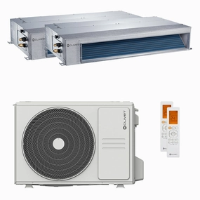 Clivet DUCT 2 dual split ductable air conditioner 9000 9000 BTU inverter A   outdoor unit 4.1 kW