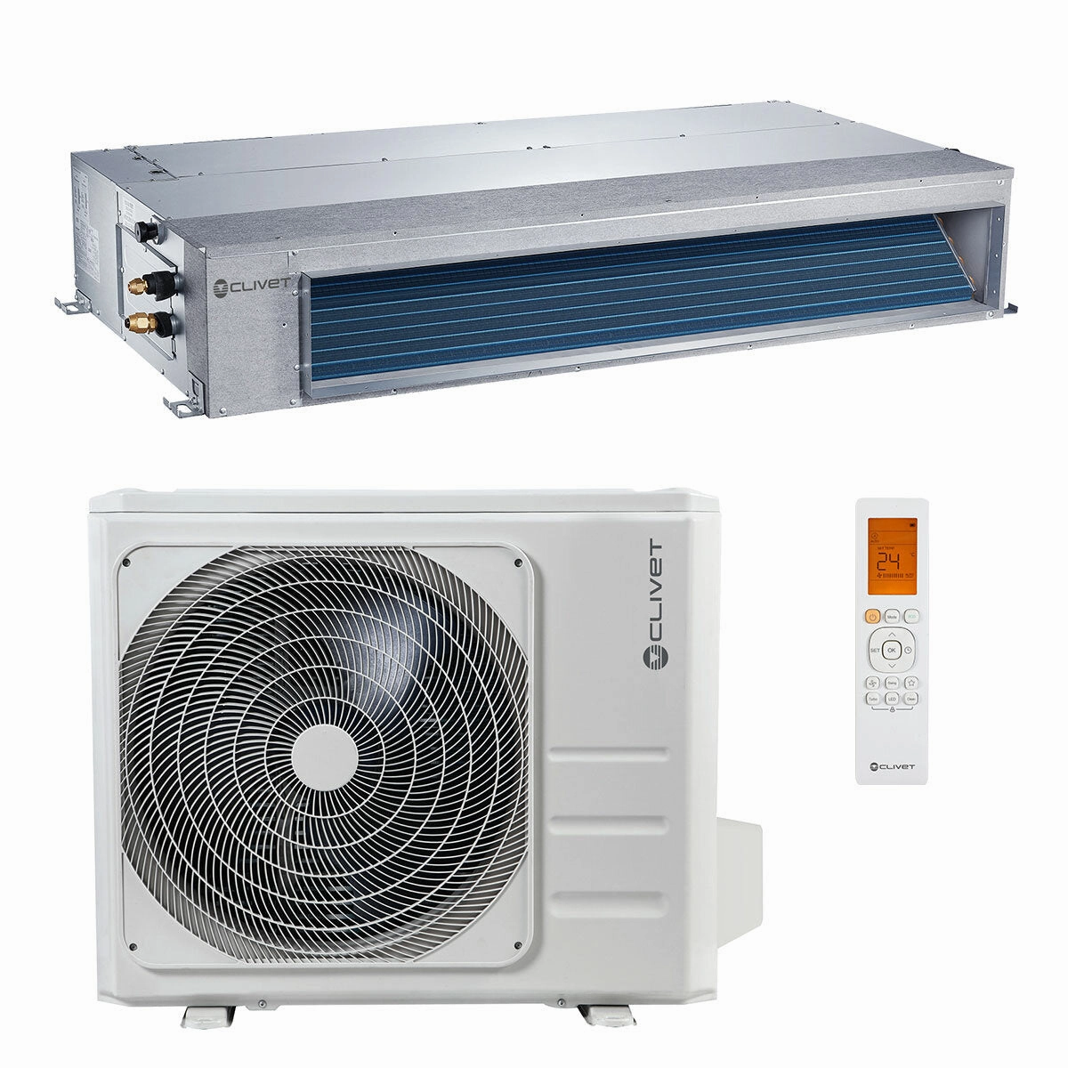 Clivet DUCT 2 ductable air conditioner 12.000 BTU light commercial inverter A   R32