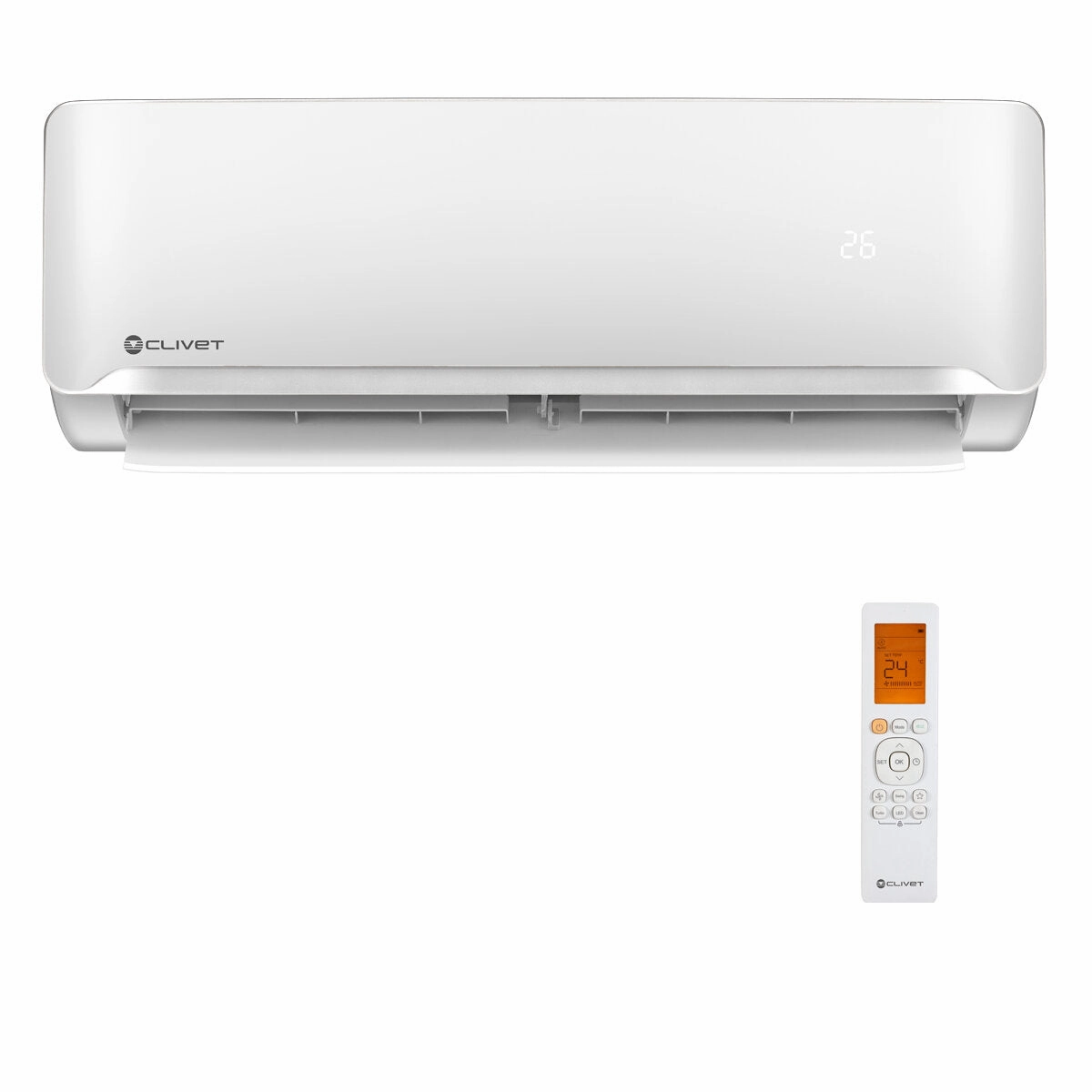 Clivet Essential 2 dual split air conditioner 12000   24000 BTU inverter A    outdoor unit 10.5 kW