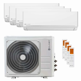 Clivet EZCool air conditioner split panels 9000 9000 12000 18000 BTU inverter A   external unit 10.5 kW