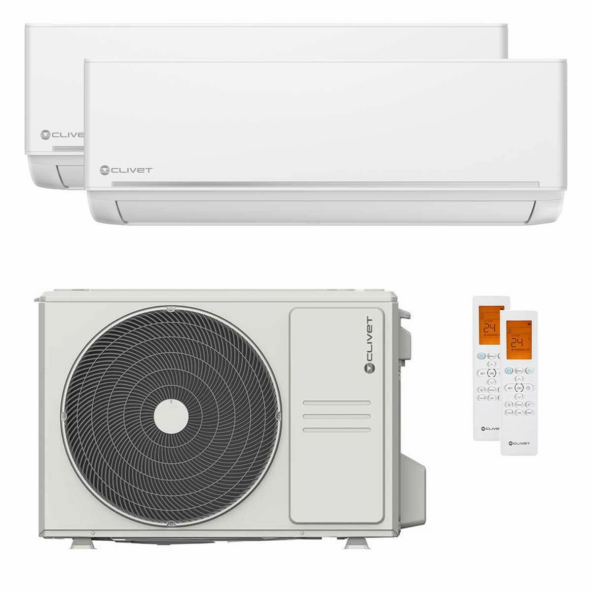 Clivet EZCool dual split air conditioner 9000 12000 BTU inverter A  external unit 4.1 kW