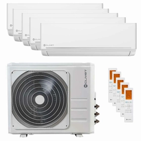 Clivet EZCool penta split air conditioner 9000 9000 12000 12000 12000 BTU inverter A   external unit 12.3 kW