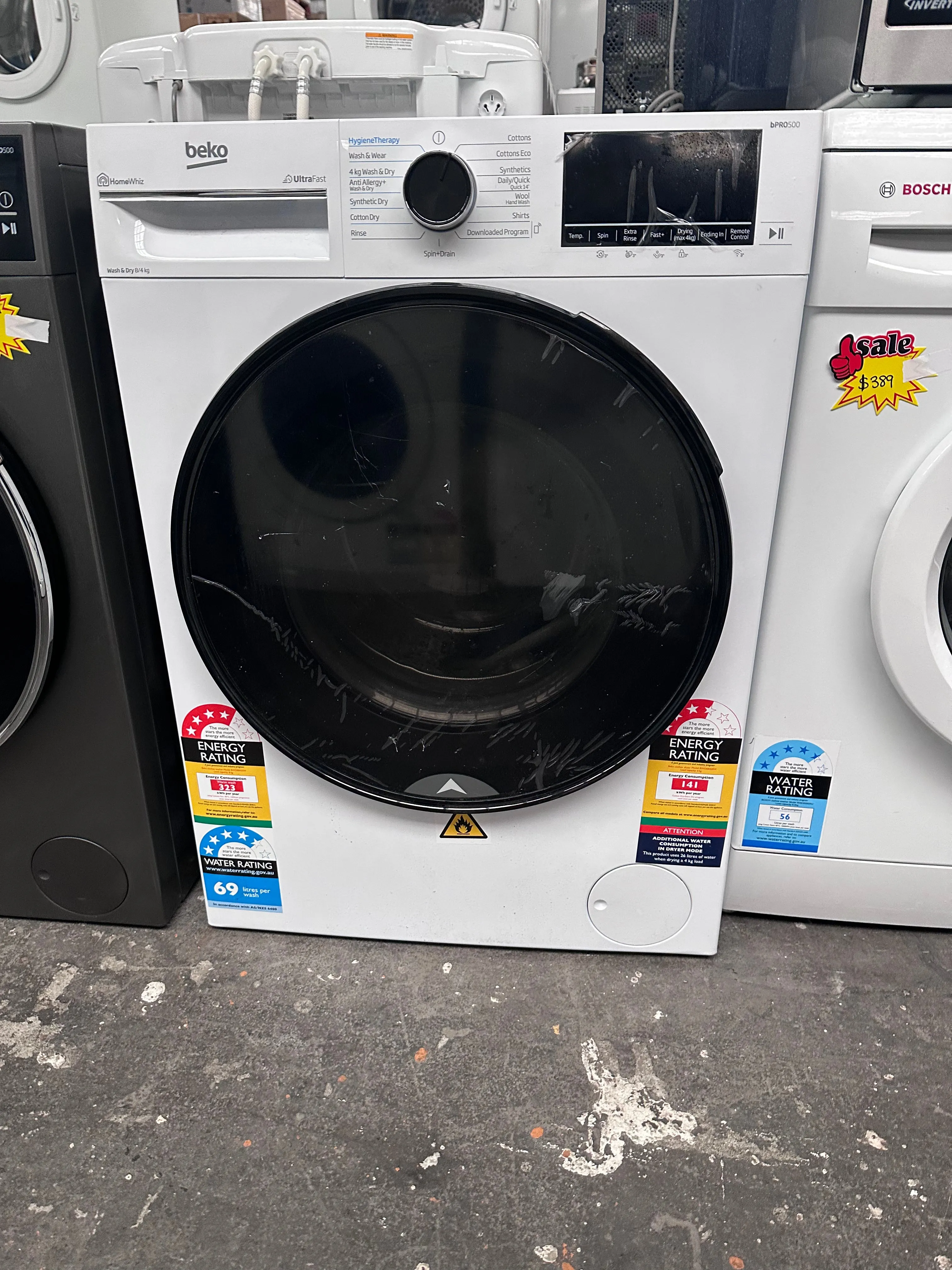 *Current Model* Beko 8kg/4kg UltraFast Washer Dryer Combo BWDB8420W [Factory Second]