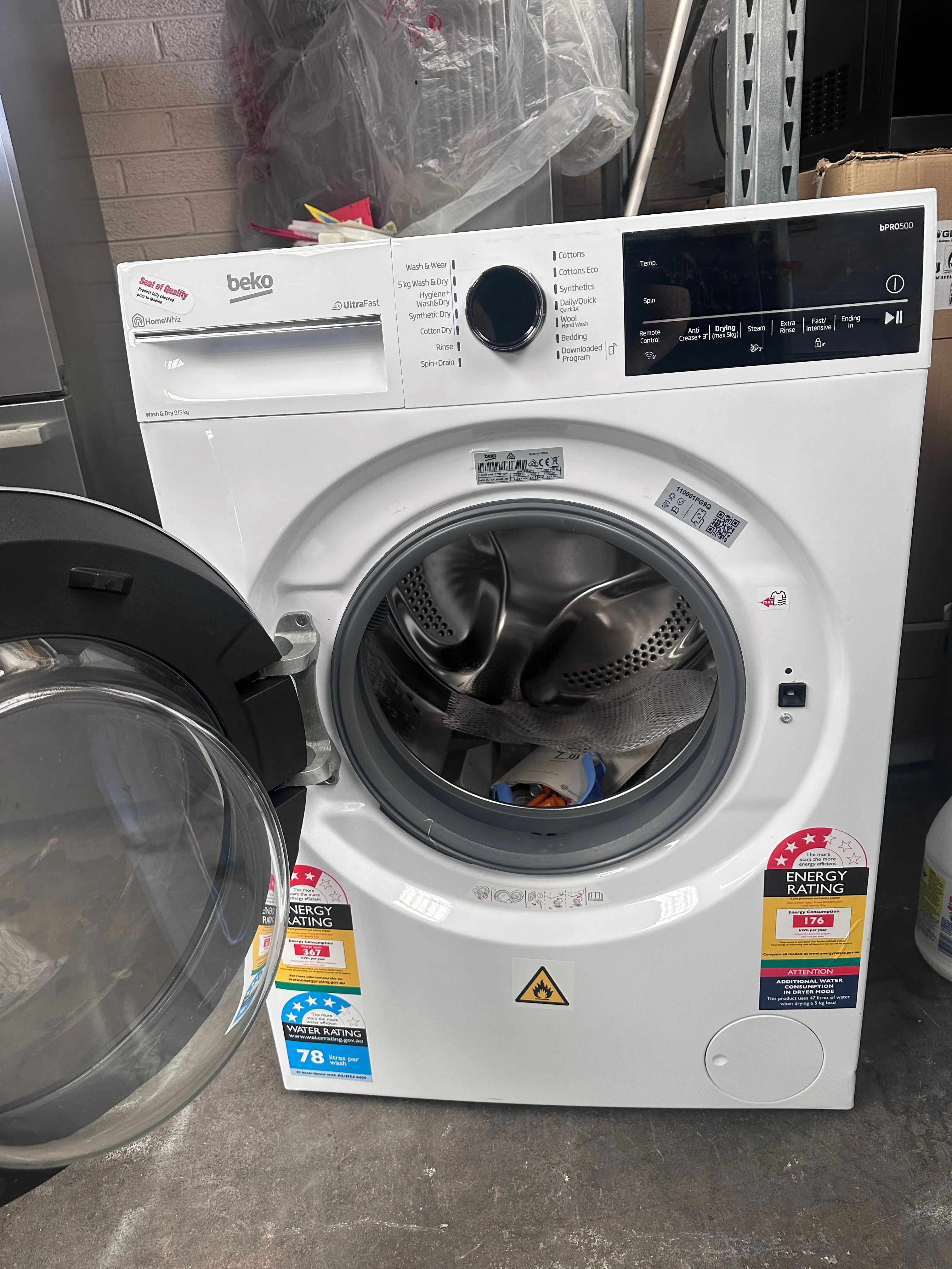 *Current Model* Beko 9kg/5kg UltraFast Washer Dryer Combo BWDB9540W [Carton Damage]