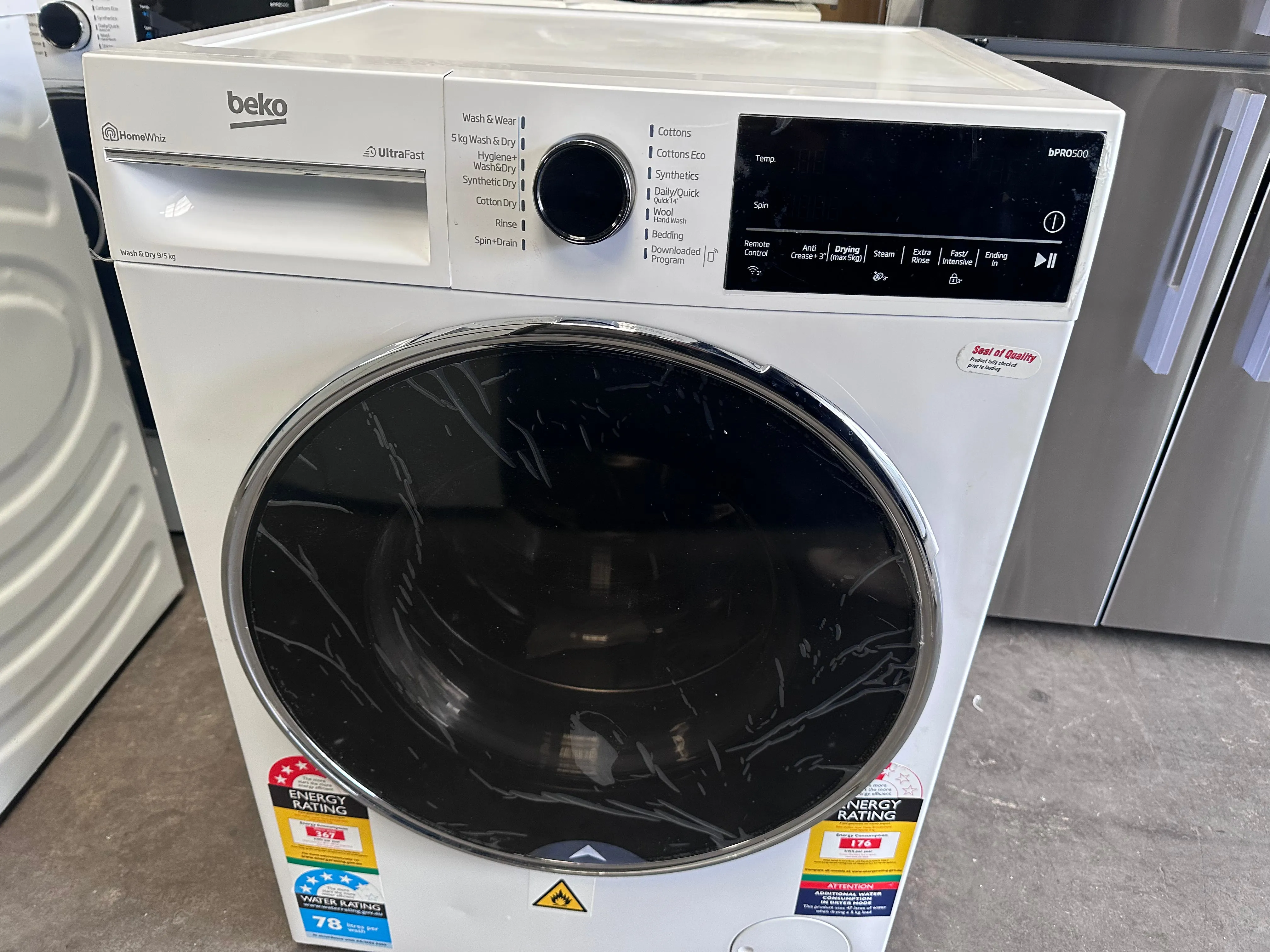 *Current Model* Beko 9kg/5kg UltraFast Washer Dryer Combo BWDB9540W [Carton Damage]