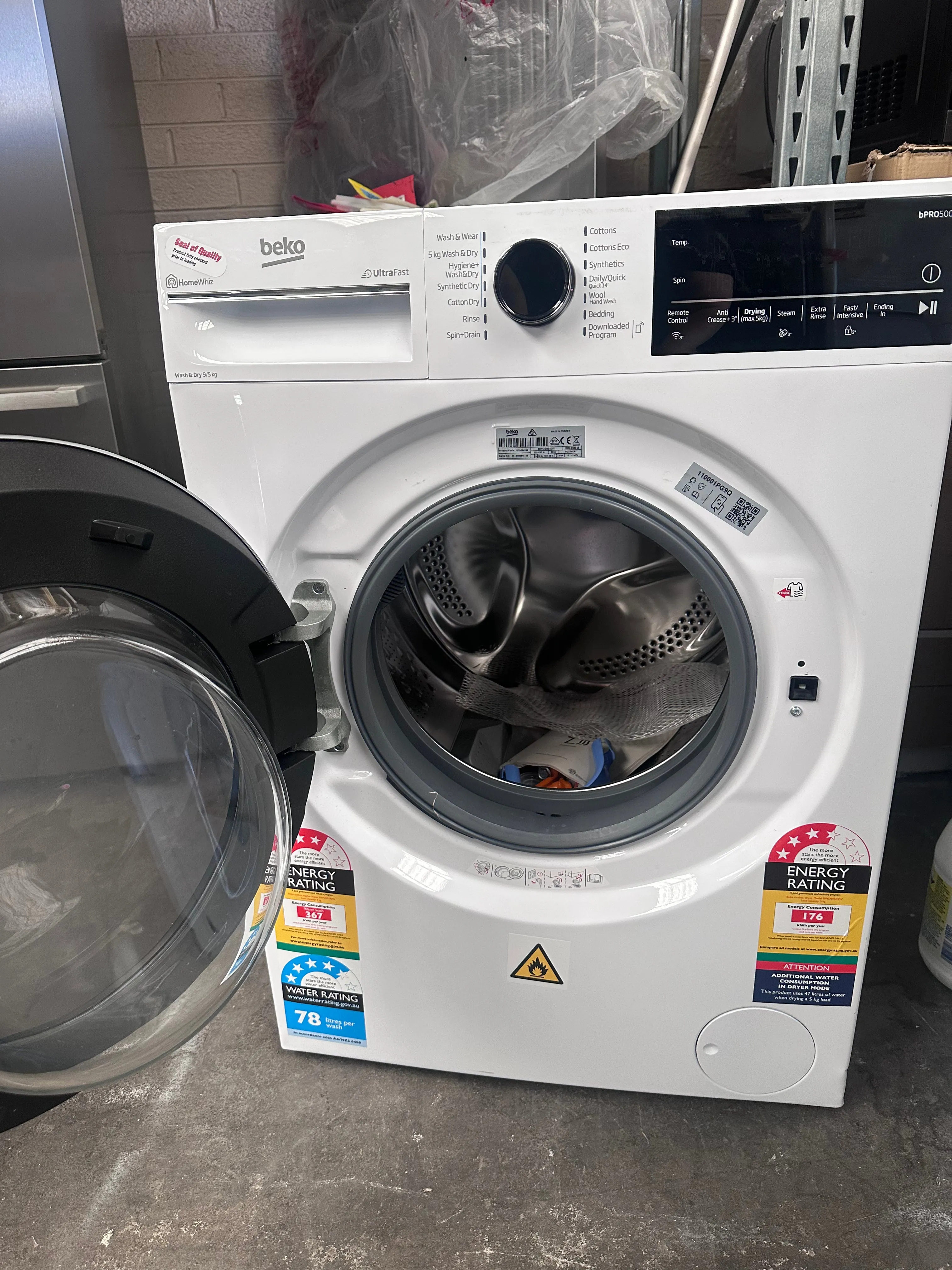 *Current Model* Beko 9kg/5kg UltraFast Washer Dryer Combo BWDB9540W [Carton Damage]