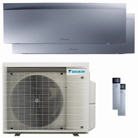 Daikin Emura 3 dual split air conditioner 7000 15000 BTU inverter A   wifi outdoor unit 5 kW Silver