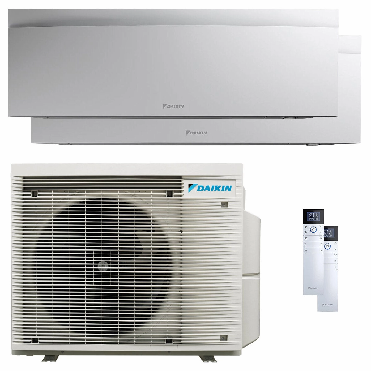 Daikin Emura 3 dual split air conditioner 7000 18000 BTU inverter A   wifi outdoor unit 5 kW White