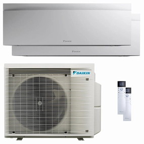 Daikin Emura 3 dual split air conditioner 7000 18000 BTU inverter A   wifi outdoor unit 5 kW White