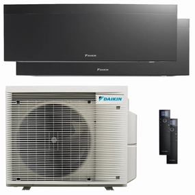 Daikin Emura 3 dual split air conditioner 9000 12000 BTU inverter A   wifi outdoor unit 5 kW Black