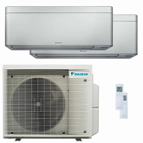 Daikin Stylish Silver dual split air conditioner 9000 9000 BTU inverter A    wifi external unit 5 kW