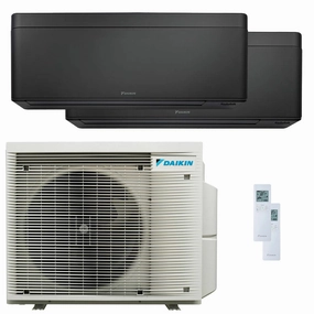 Daikin Stylish Total Black dual split air conditioner 12000 18000 BTU inverter A    wifi external unit 5 kW
