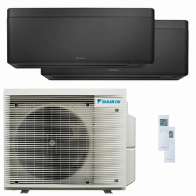 Daikin Stylish Total Black dual split air conditioner 7000 15000 BTU inverter A    wifi external unit 5 kW