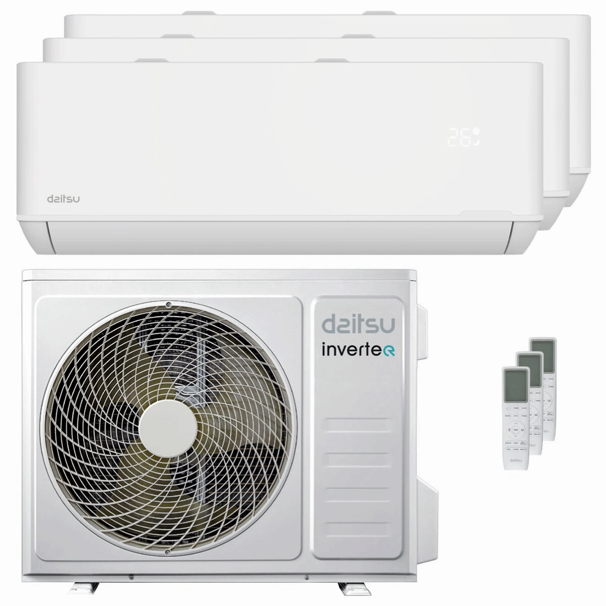 Daitsu Artic TP-4 trial split air conditioner 9000 9000 12000 BTU inverter A   wifi external unit 7.9 kW