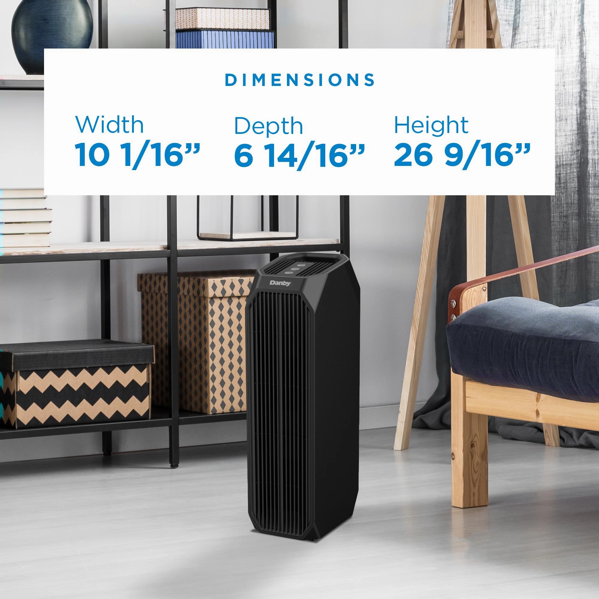 Danby DAP143BABUV Danby Air Purifier Up To 210 Sq. Ft. In Black