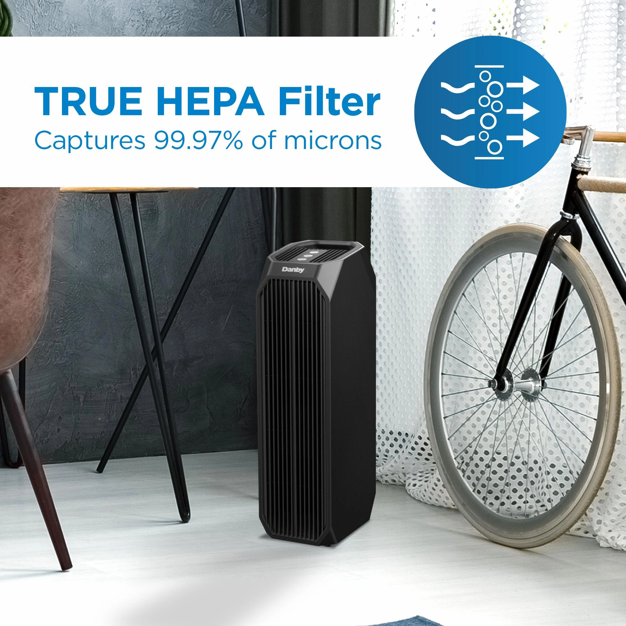 Danby DAP143BABUV Danby Air Purifier Up To 210 Sq. Ft. In Black