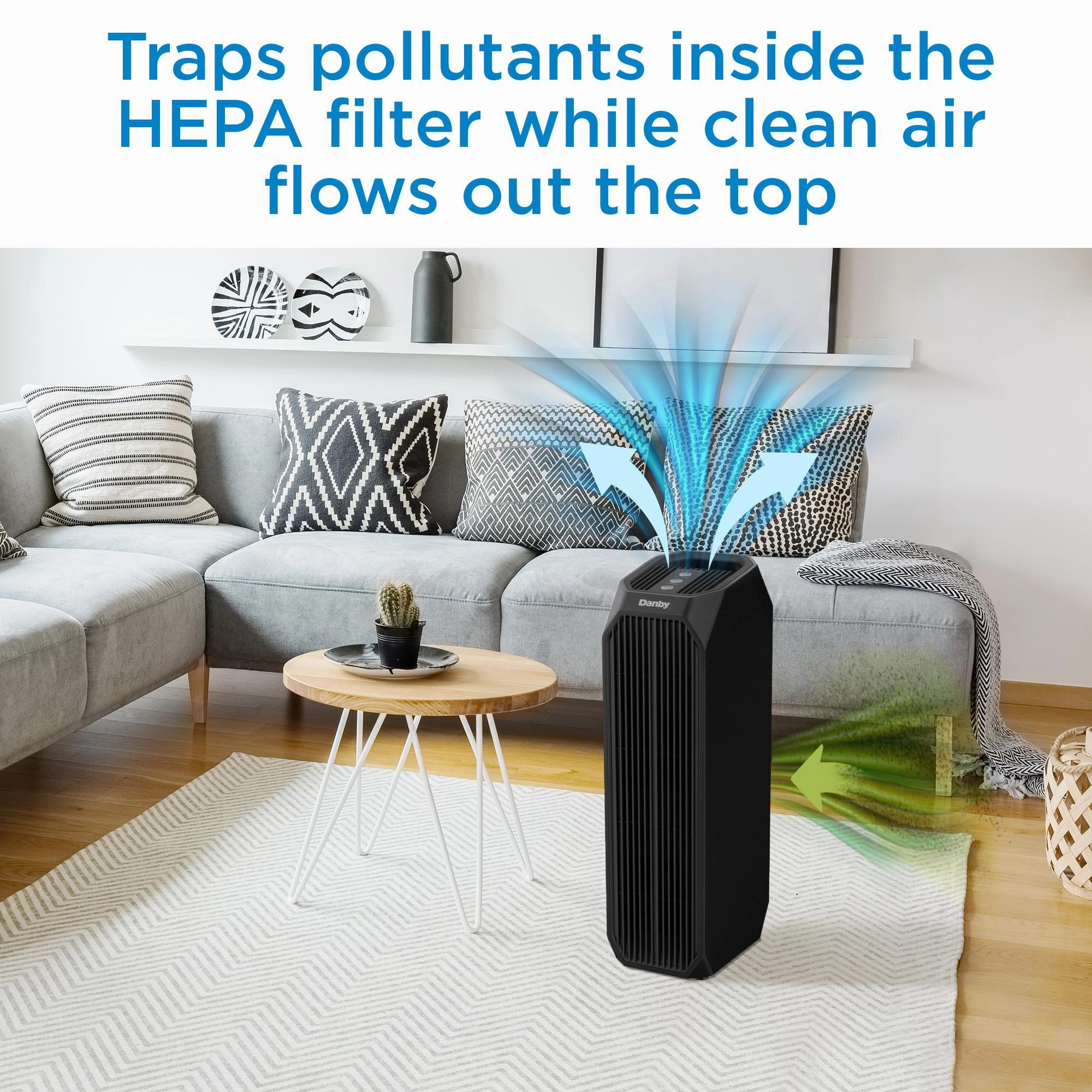 Danby DAP143BABUV Danby Air Purifier Up To 210 Sq. Ft. In Black