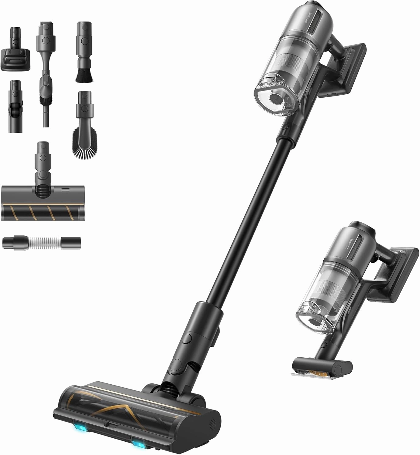 Dreame Upright Vacuum Cleaner, 310Watts, 90MIn runtime Stick, Black
