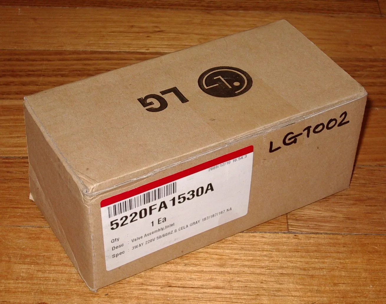 Dual Inlet Valve suits LG Top Load Washer - Part # 5220FA1530A