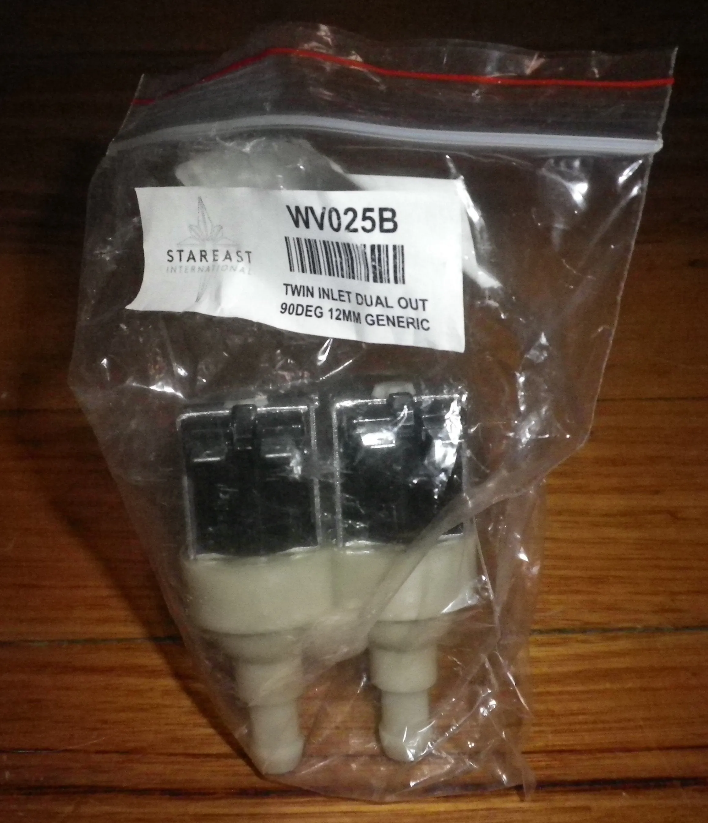 Dual Outlet 10mm 10ltr/min Right-Angled Inlet Valve - Part # WV025B