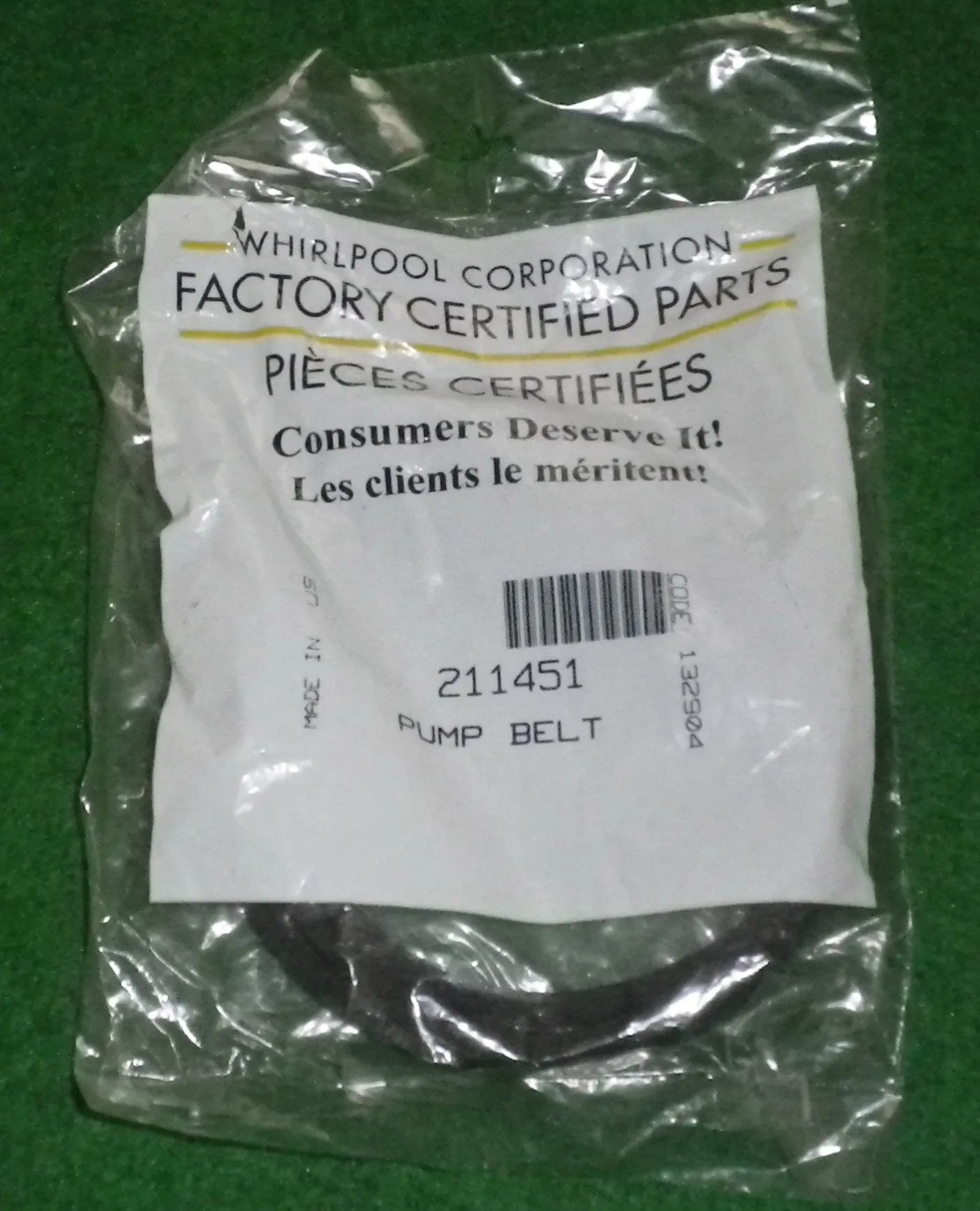 Early Maytag Pump Drive Belt - Part No. 211451, 62114510