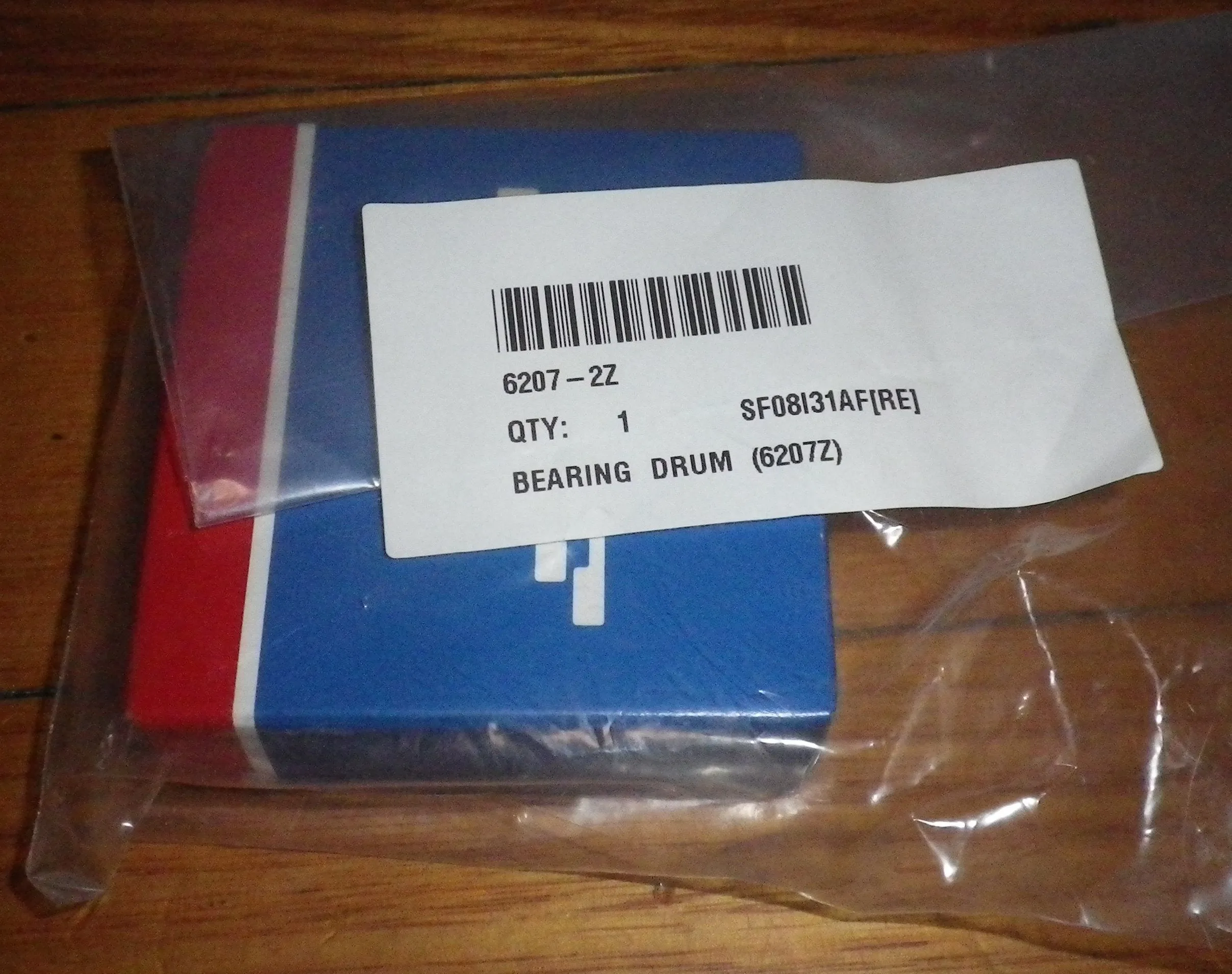 Electolux EWF14912, EWF14933 F/L Inner Drum Bearing - Part # 6207-2Z, 5423357-20/0