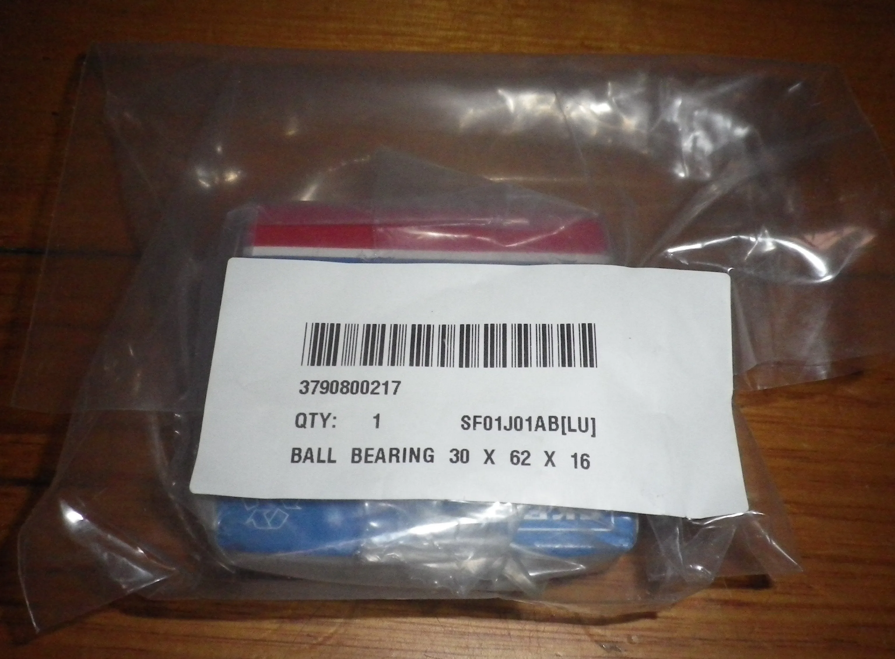 Electolux EWF14912, EWF14933 F/L Outer Drum Bearing - Part # 3790800217, 6206-2Z