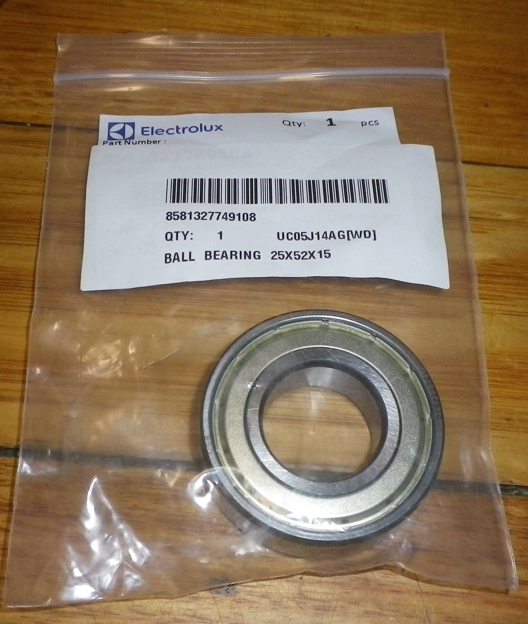 Electolux EWF7524CDWA F/L Inner Drum Bearing - Part # 8581327749108