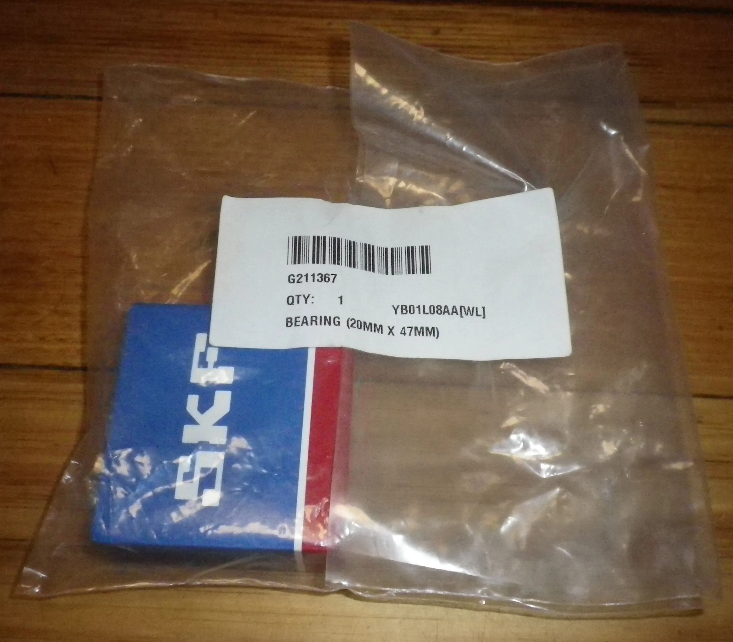 Electolux EWF7524CDWA F/L Outer Drum Bearing - Part # G211367, 6204-2RSH