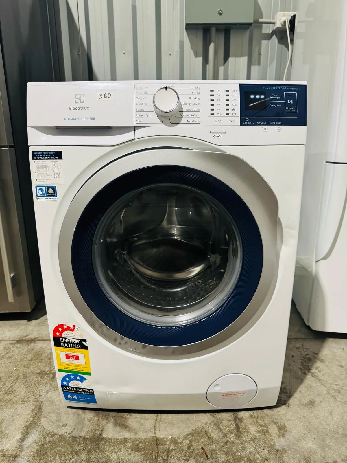 **ELECTROLUX 7.5 KGS FRONT LOADER WASHING MACHINE**