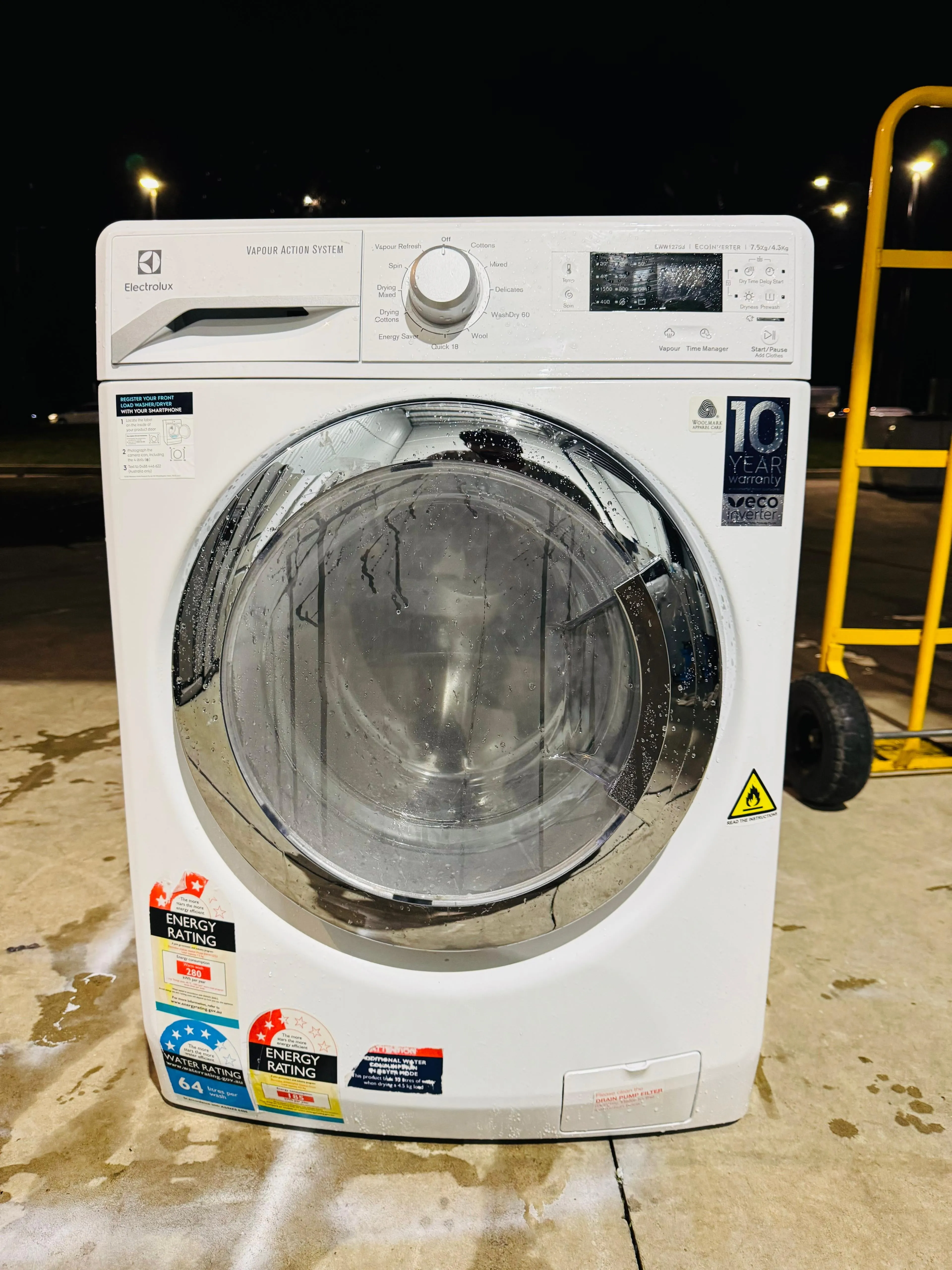 **ELECTROLUX 7.5 KGS FRONT LOADER WASHING MACHINE**