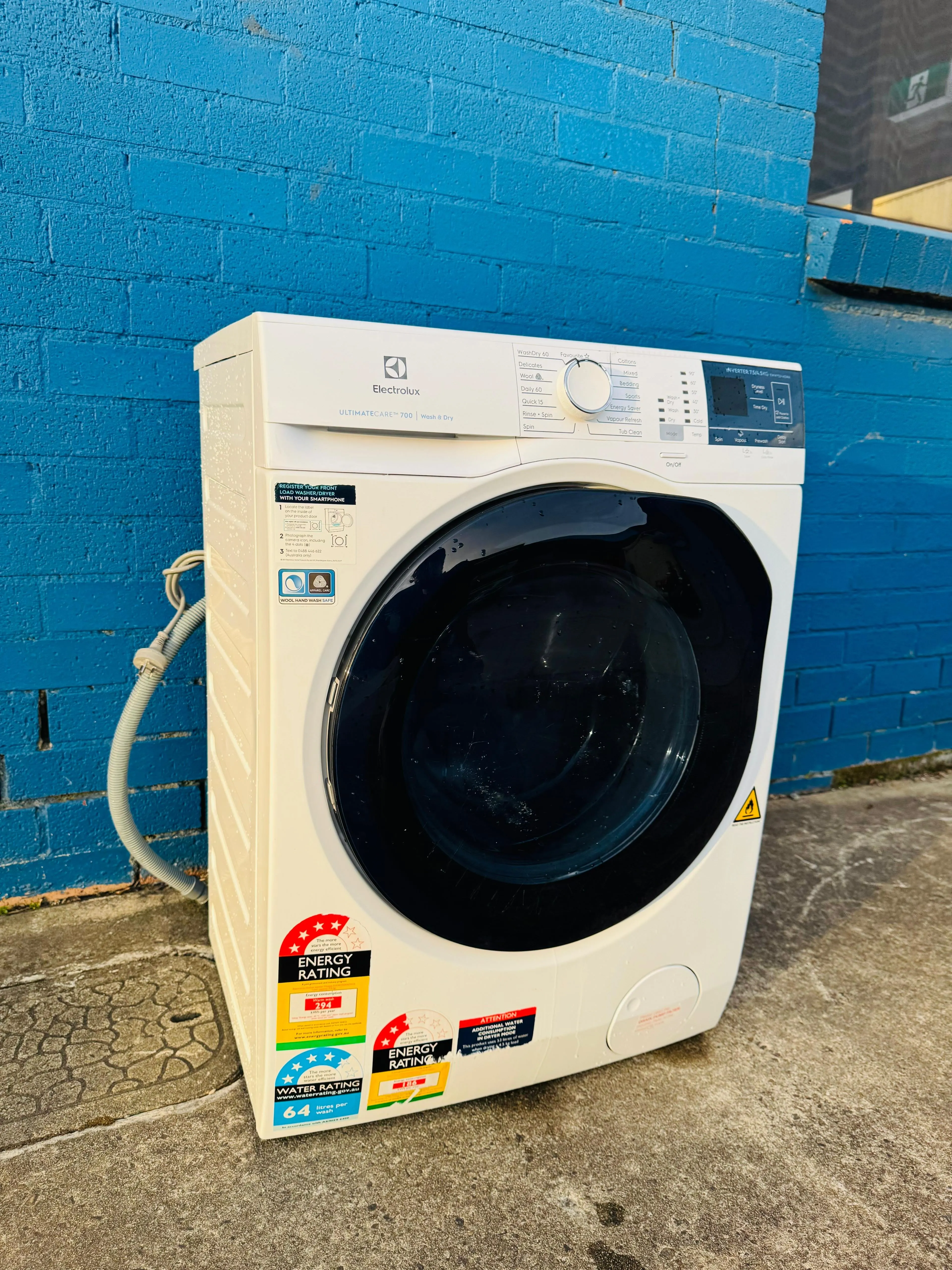 **ELECTROLUX 7.5KGS FRONT LOADER WASHING MACHINE & 4.5 KGS DRYER COMBO**