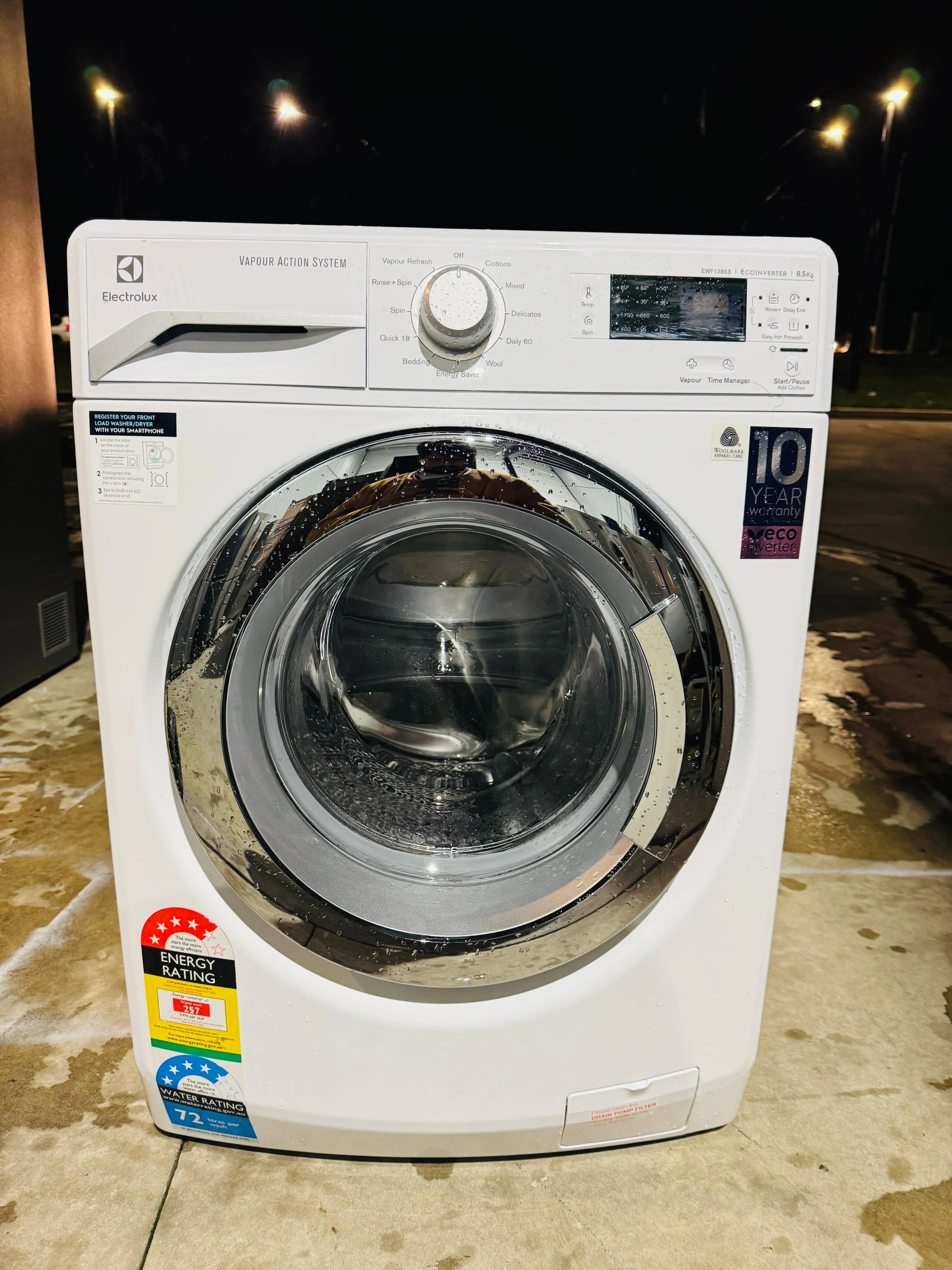 **ELECTROLUX 8.5 KGS FRONT LOADER WASHING MACHINE**