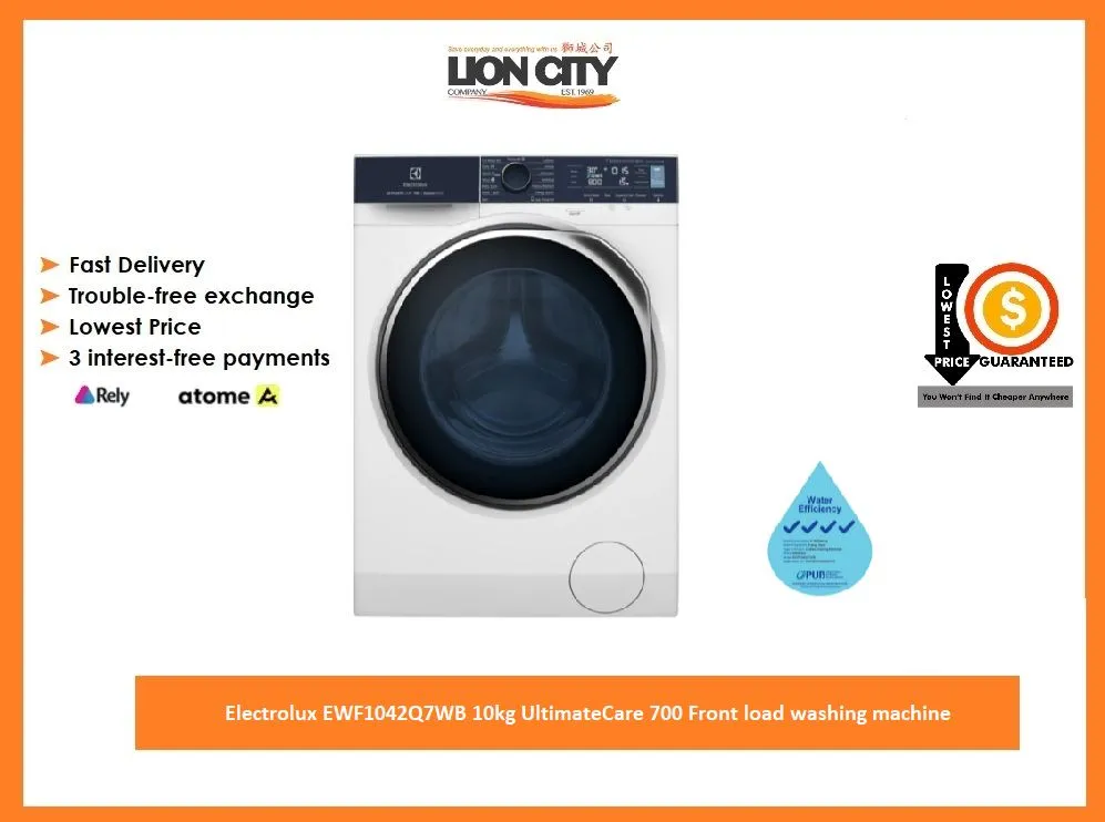 Electrolux EWF1042Q7WB 10kg UltimateCare 700 Front load washing machine