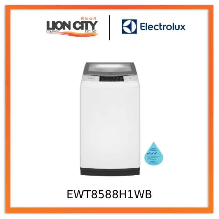 Electrolux EWT8588H1WB Top Load Washing Machine (8.5kg) - 3 Ticks