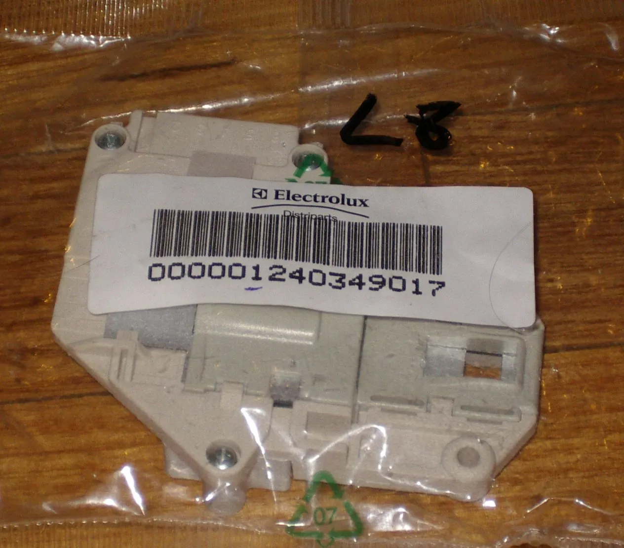 Electrolux Front Loader Door Interlock Switch Part # 1240349017, 1240349-01/7