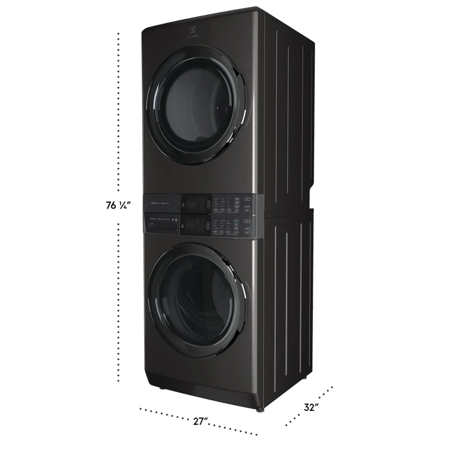 Electrolux Titanium Laundry Tower with SmartBoost Washer (5.2 Cu.Ft) & Electric Dryer (8 Cu.Ft) - ELTE760CAT
