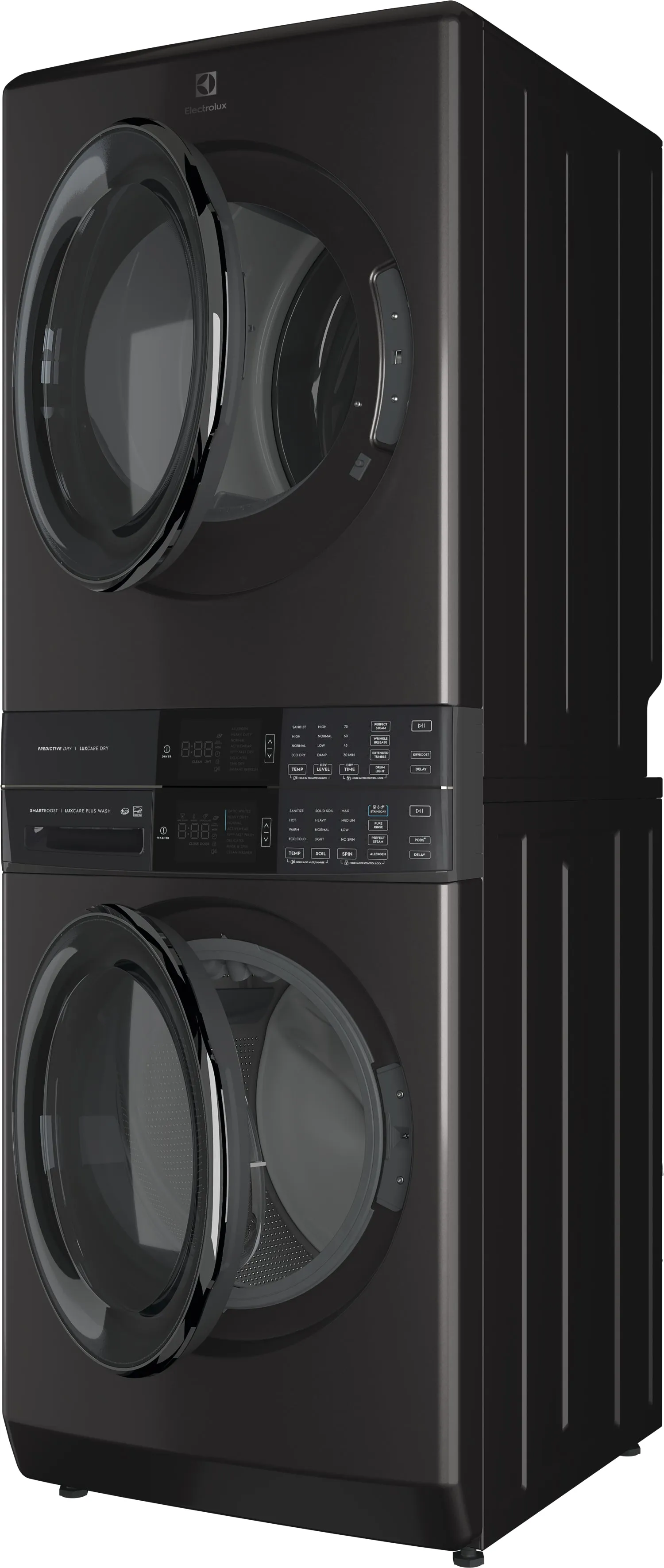 Electrolux Titanium Laundry Tower with SmartBoost Washer (5.2 Cu.Ft) & Electric Dryer (8 Cu.Ft) - ELTE760CAT