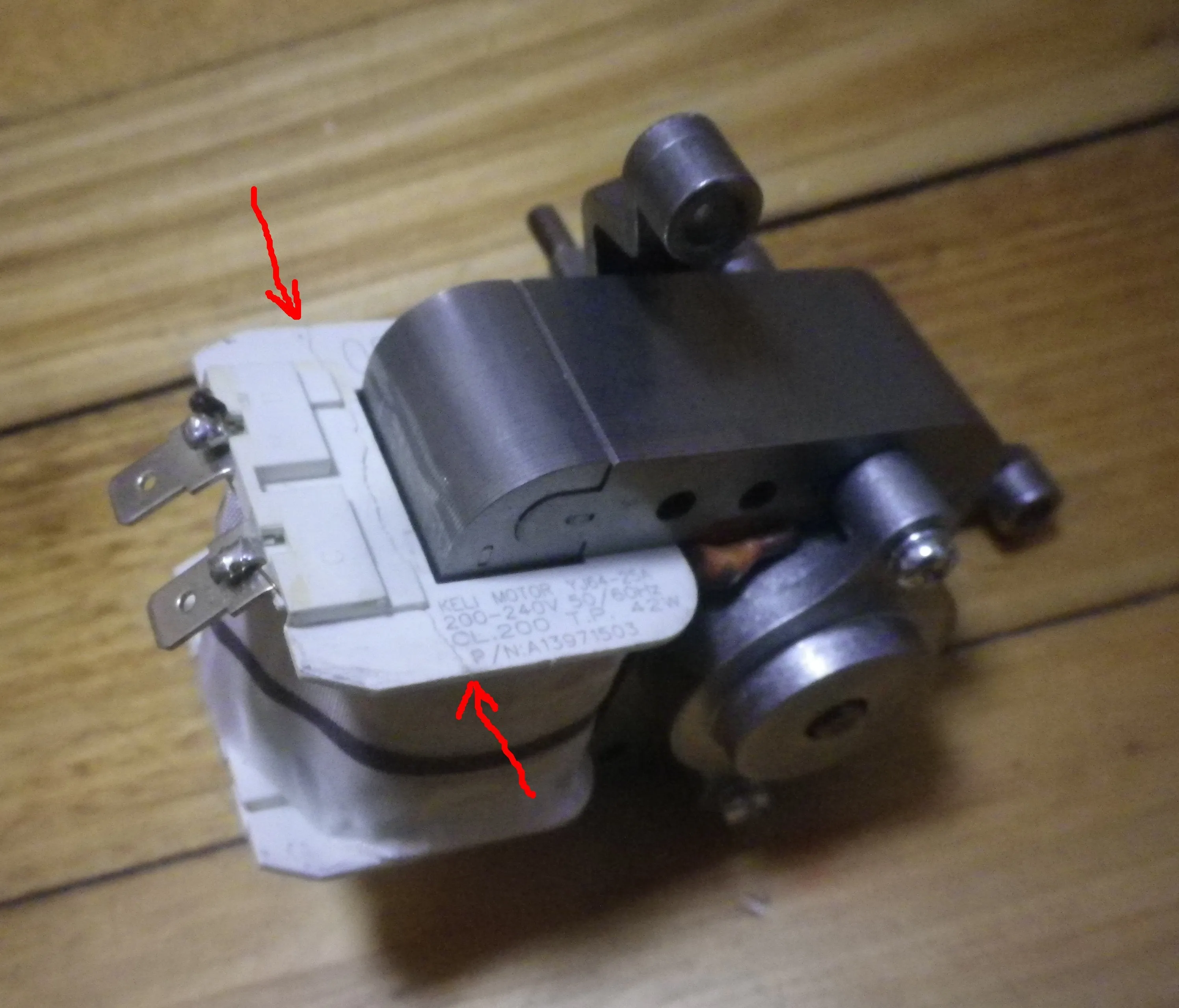 Electrolux, Westinghouse F/L Washer/Dryer Fan Motor - Slight Damage - Part # 140139715035