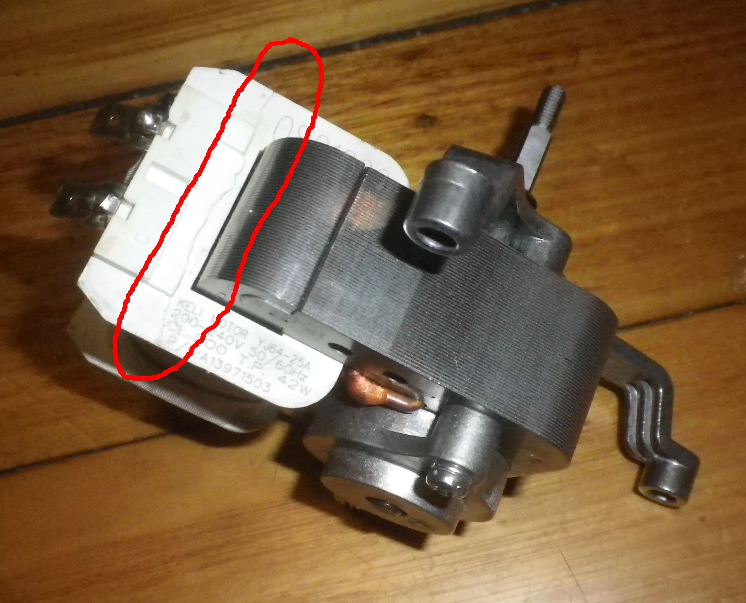 Electrolux, Westinghouse F/L Washer/Dryer Fan Motor - Slight Damage - Part # 140139715035