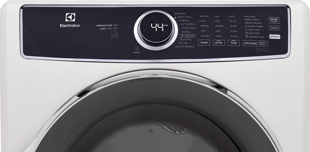 Electrolux White Front Load Electric Steam Dryer (8.0 Cu. Ft.) - ELFE753CAW