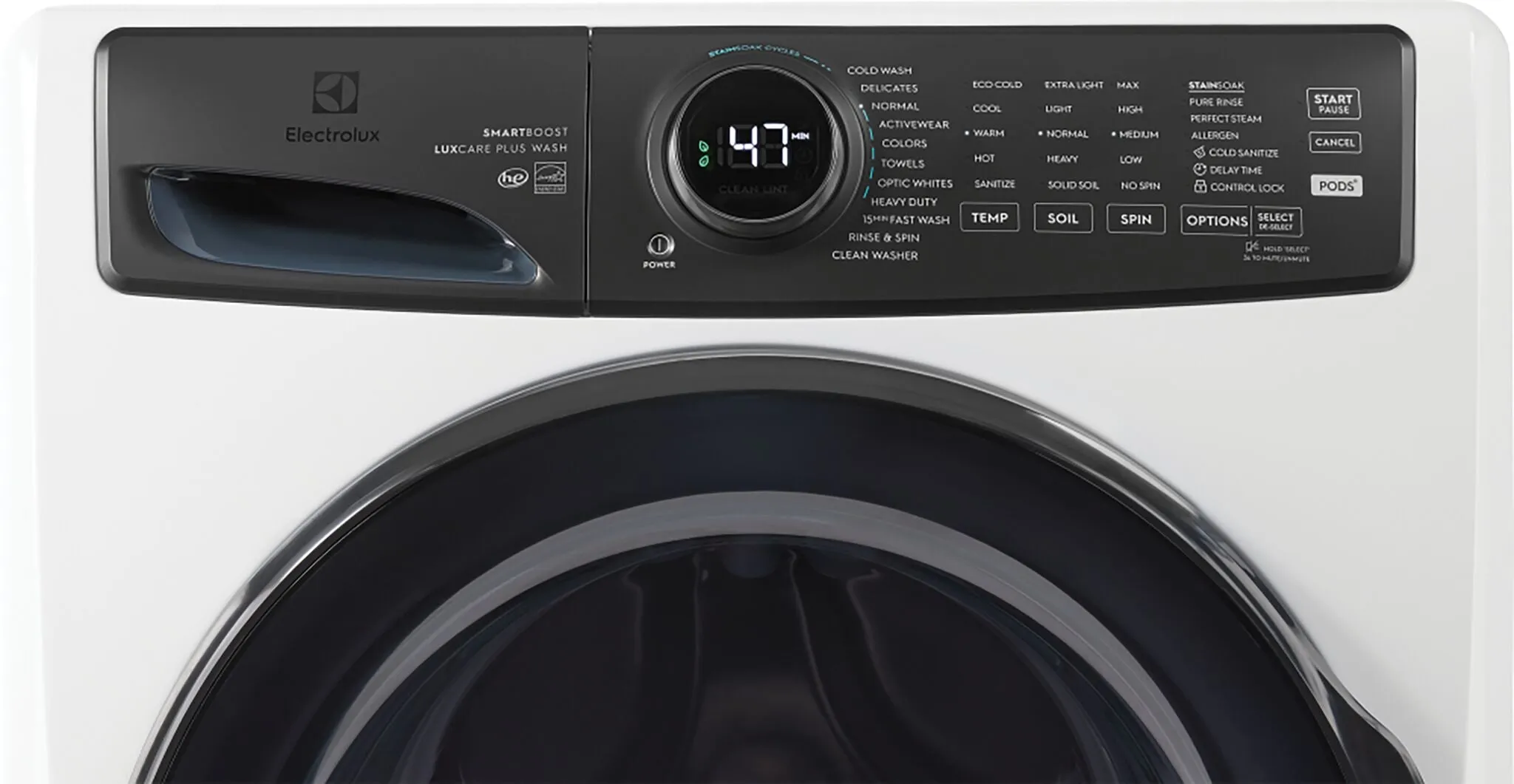 Electrolux White Front Load Perfect Steam Washer with LuxCare (5.2 Cu. Ft.) - ELFW7738AW
