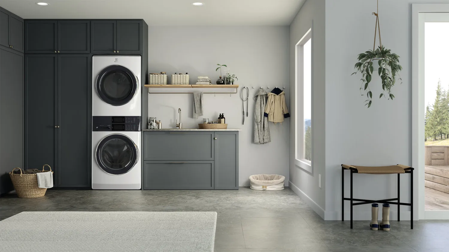 Electrolux White Laundry Tower with SmartBoost Washer (5.2 Cu.Ft) & Electric Dryer (8 Cu.Ft) - ELTE760CAW