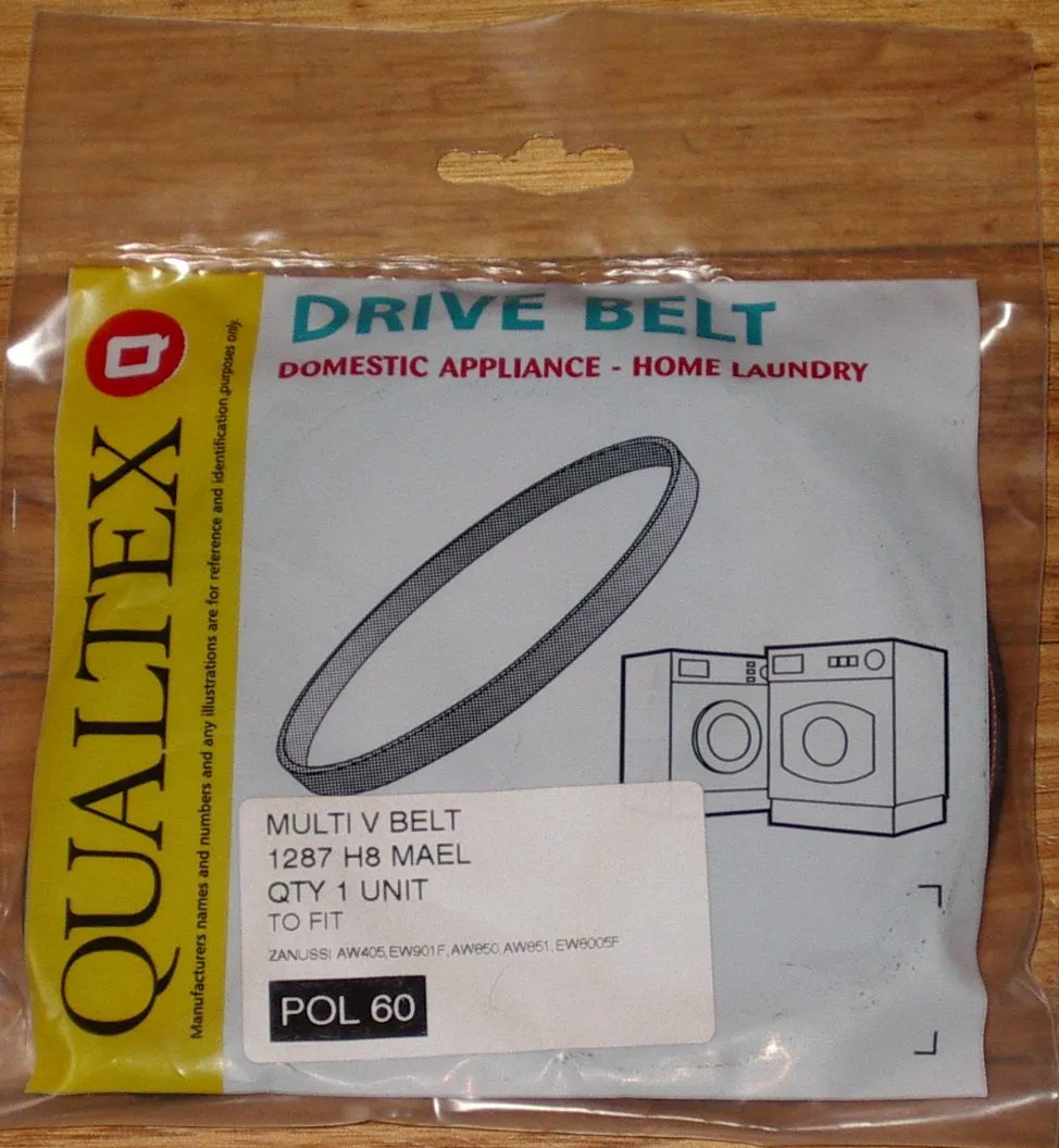 Electrolux, Zanussi Front Loader Washing Machine Drum Belt # POL60, 1287H8 MAEL