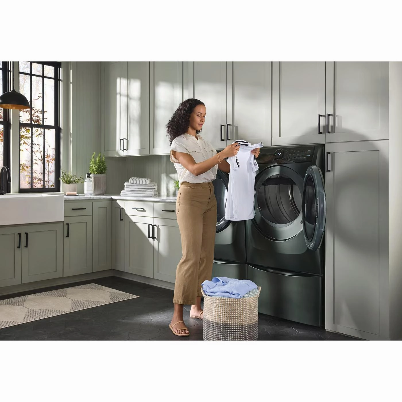 Electrolux 8.0 cu. ft. Front Load Perfect Steam Electric Dryer with Balanced Dry ELFE773CAA